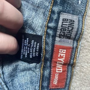 Vintage anchor blue beyond baggy mens jeans 32x30